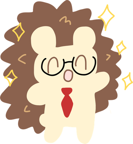 マスコットのハリネズミのキャラクター